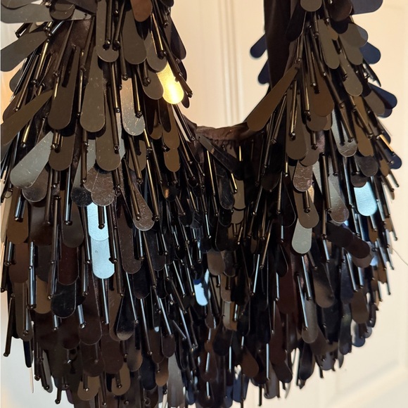 Black Sequin Shoulder Bag - Picture 3 of 5